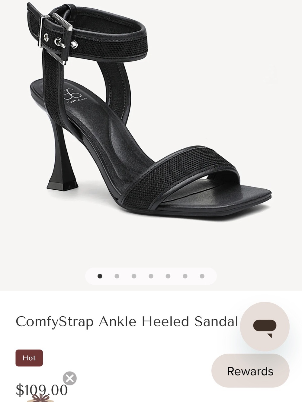 ComfyStrap Black Ankle-Heeled Sandal by ComfyStrap